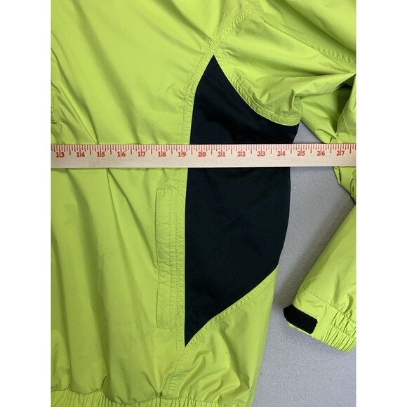 Footjoy Dryjoys Jacket Mens Large Neon Yellow Rain Windbreaker 1/4 Zip Pullover - Picture 6 of 8